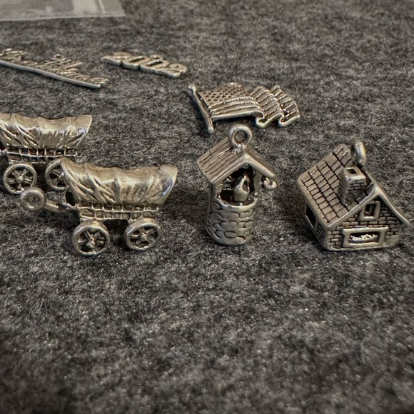 925 Sterling Silver Charm Set. Jewelry making. Heart Ballet Shoe 3D House Flag. - Picture 10 of 13